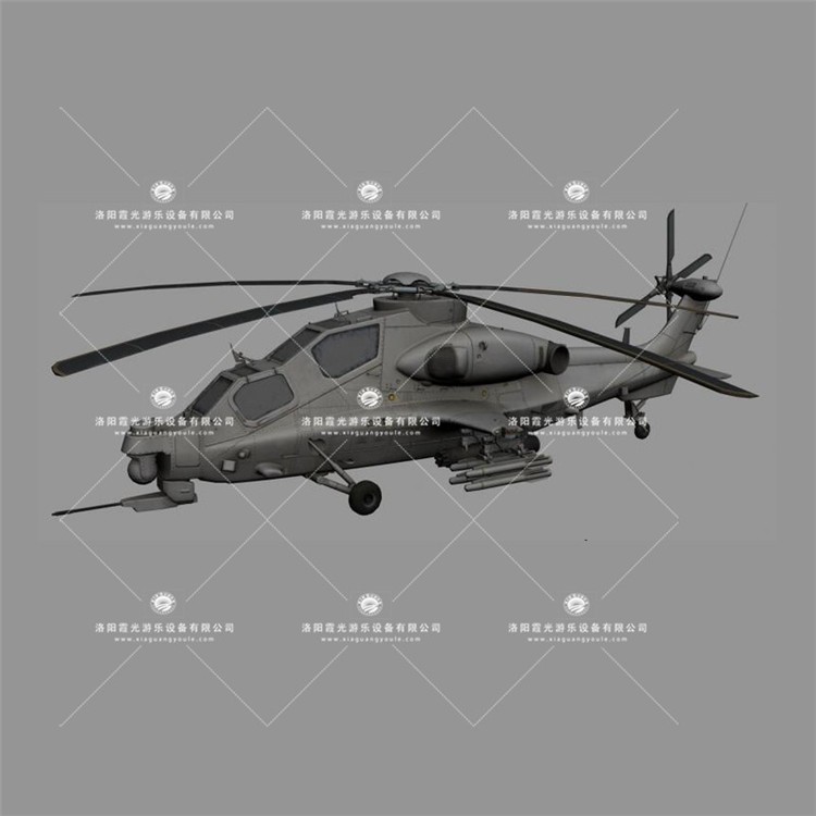 七坊镇武装直升机3D模型